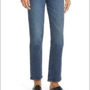 FRAME Le Sylvia Crop High Rise Straight Fit Jeans